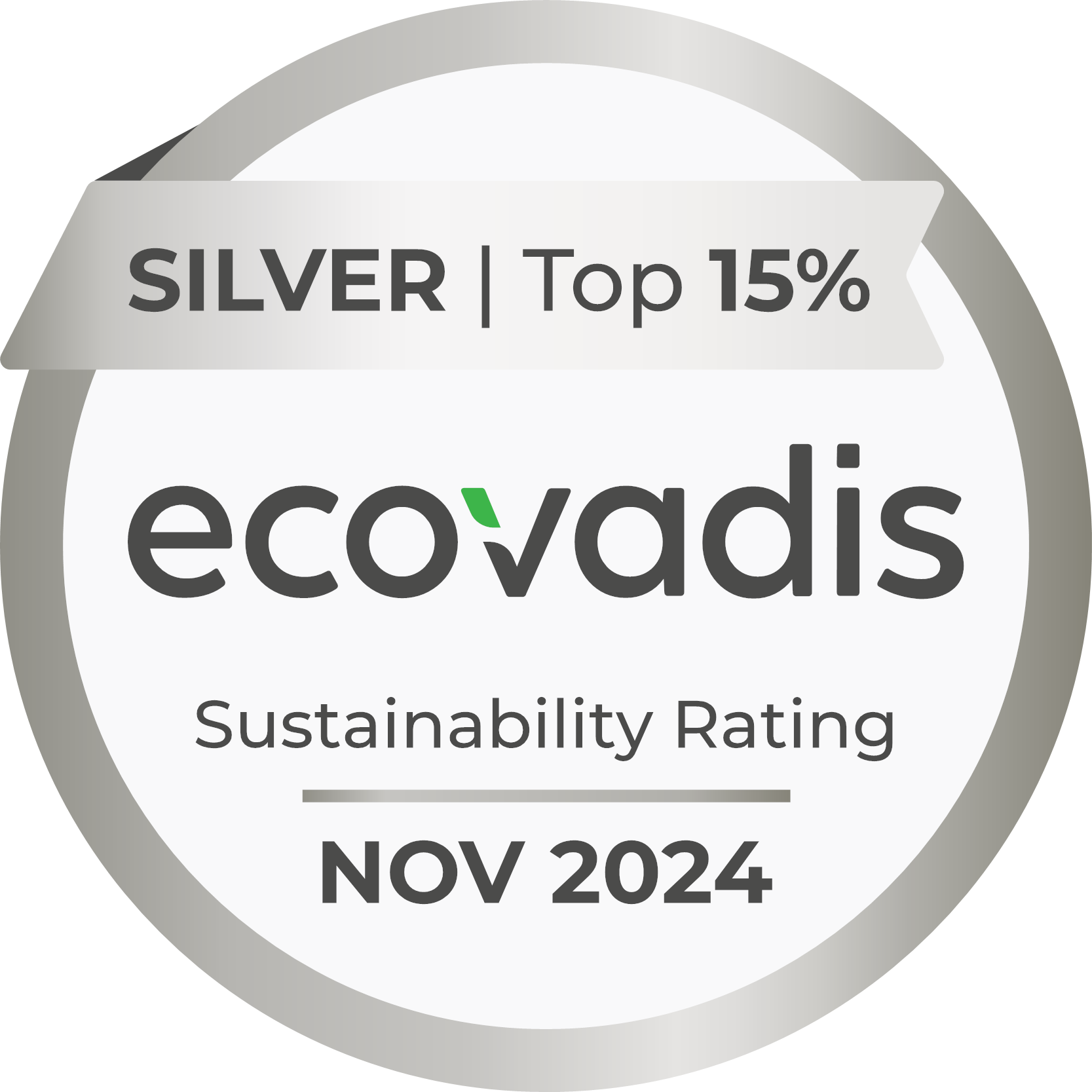 Logo ECOVADIS silver nov 2024