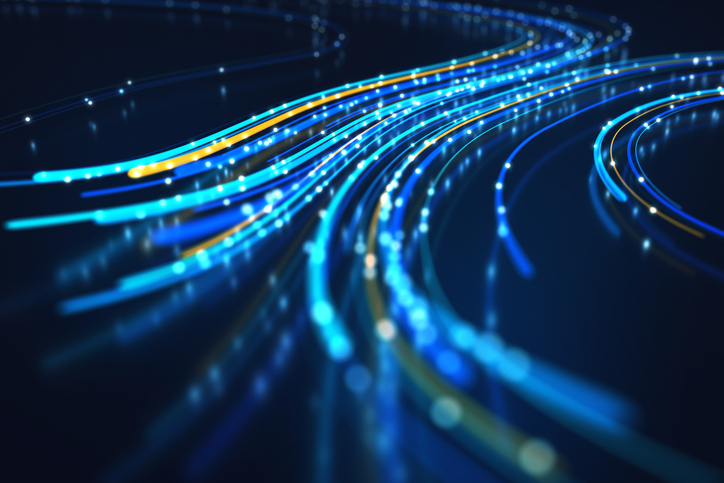 Blue Abstract - Fiber Optic