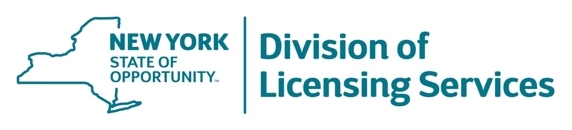 New York state division of licensing services logo