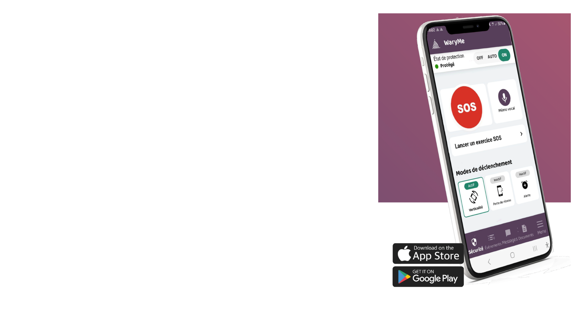 Application mobile de sécurité WaryMe