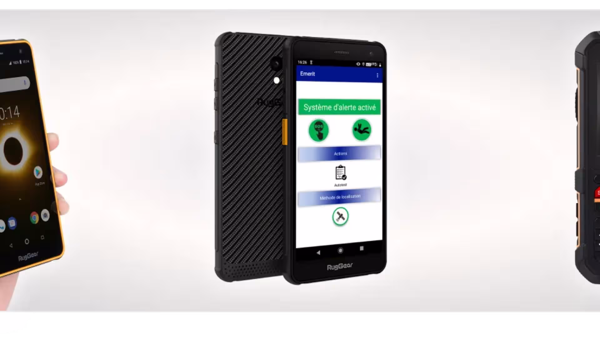 Téléphones pour la protection des travailleurs isolés de la marque Scutum Premium Services