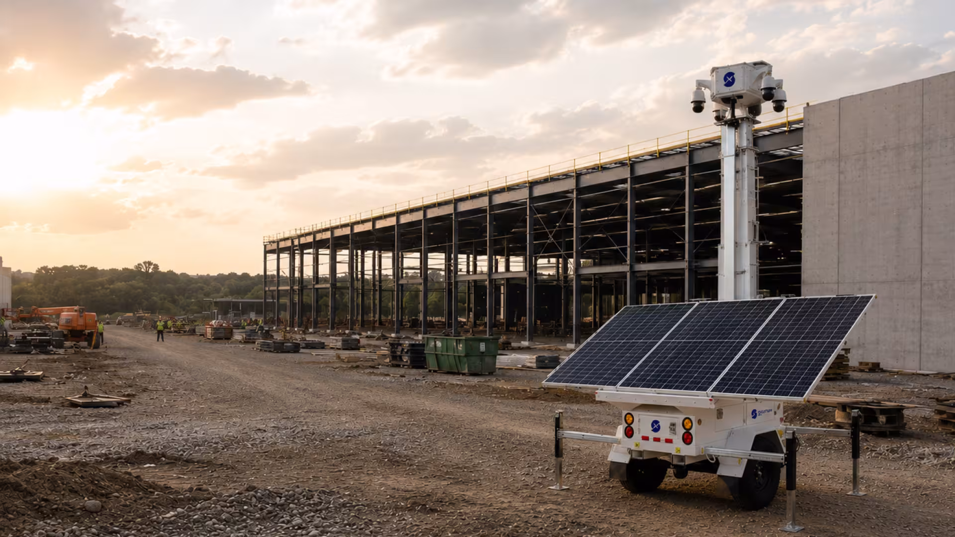 Mobile Security Tower - on job site 1