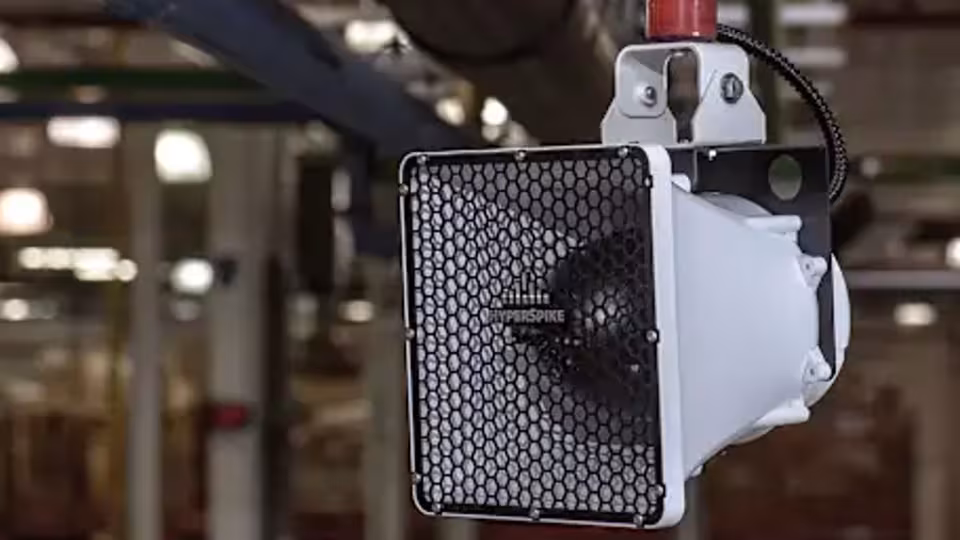 Mass communication speaker in warehouse