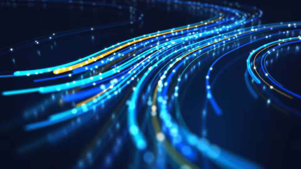 Blue Abstract - Fiber Optic