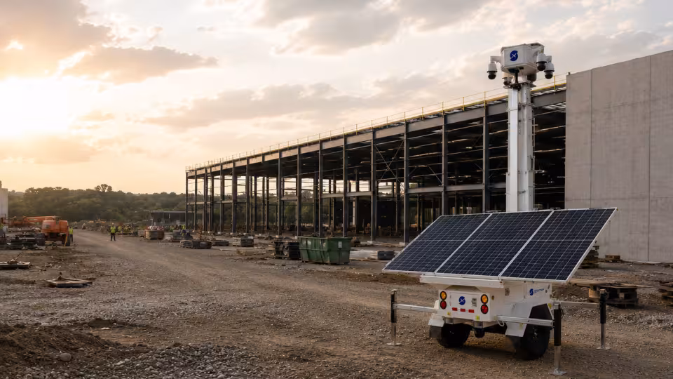 Mobile Security Tower - on job site 1